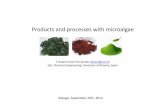 Products and processes with microalgae