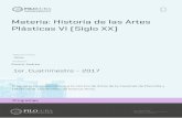 Materia: Historia de las Artes Plásticas VI (Siglo XX)