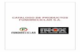 CATALOGO DE PRODUCTOS FUNDIRECICLAR S.A.