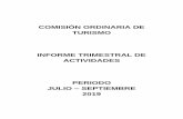 COMISIÓN ORDINARIA DE TURISMO INFORME TRIMESTRAL DE ...