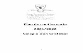 Plan de contingencia 2021/2022 Colegio Don Cristóbal