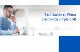 Exportación de Firma Electrónica Simple o SII