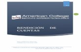 RENDICIÓN DE CUENTAS - American College