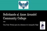 Community College Solicitando al Anne Arundel