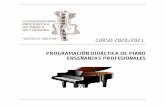 ENSEÑANZAS PROFIONAL PROGRAMACIÓN DIDÁCTICA DE PIANO