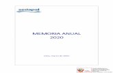 MEMORIA ANUAL 2020 - Sedapal