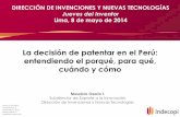 La decisión de patentar en el Perú: entendiendo el porqué ...
