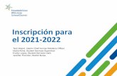 Inscripción para el 2021-2022