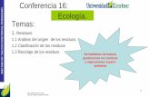 Conferencia 16: Ecología. Temas