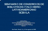 SEMINARIO DE CONSORCIOS DE BIBLIOTECAS ITALO-IBERO ...