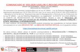 COMUNICADO N° 003-2020-UGEL05/ C.REASIG.PROFESORES