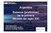 Argentina Balance (preliminar) de la primera década del ...