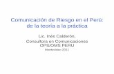 Comunicación de Riesgo en el Perú