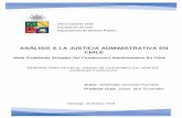ANÁLISIS A LA JUSTICIA ADMINISTRATIVA EN CHILE