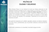 POLÍTICA DE CALIDAD Y SEGURIDAD