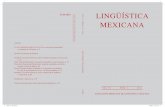sUmaRiO 1 núm. Lingüística mexicana - AMLA