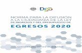 DE INGRESOS Y DEL PRESUPUESTO DE EGRES OS 2020