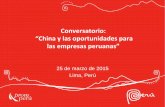 “China y las oportunidades para las empresas peruanas”