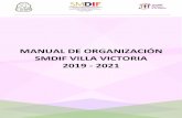 MANUAL DE ORGANIZACIÓN SMDIF VILLA VICTORIA 2019 - 2021