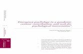 Emergency psychology in a pandemic context: contributions ...