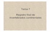 Tema 7 Registro fósil de invertebrados continentales