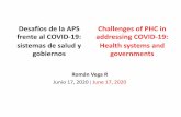 Desafíos de la APS Challenges of PHC in frente al COVID-19 ...