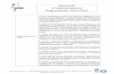 BIOLOGÍA 2º BACHILLERATO Programación 2021/2022