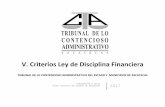 V. Criterios Ley de Disciplina Financiera