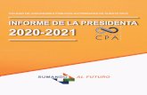 INFORME DE LA PRESIDENTA 2020-2021