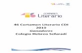 46 Certamen Literario CDI 2019 - Colegio Hebreo Sefaradí