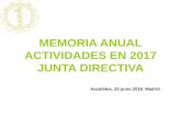 MEMORIA ANUAL ACTIVIDADES EN 2016 JUNTA DIRECTIVA