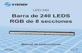 LED-240 Barra de 240 LEDS RGB de 8 secciones