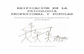 PROFESIONAL Y POPULAR PSICOLOGÍA REIFICACIÓN EN LA