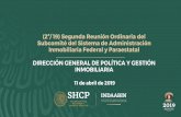 DIRECCIÓN GENERAL DE POLÍTICA Y GESTIÓN INMOBILIARIA