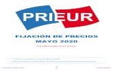 FIJACIÓN DE PRECIOS MAYO 2020