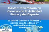 Máster Universitario en Ciencias de la Actividad Física y ...