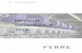Memoria Sostenibilidad 2019 - Ferre