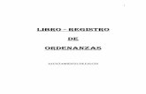 LIBRO - REGISTRO DE ORDENANZAS