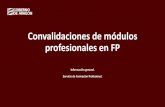 Convalidaciones de módulos profesionales en FP