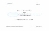 Procedimientos De Acreditación Documentos Noviembre / 2016
