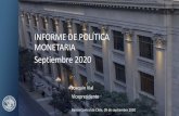 INFORME DE POLÍTICA MONETARIA Septiembre 2020
