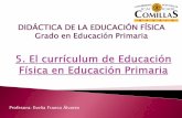 DIDÁCTICA DE LA EDUCACIÓN FÍSICA Grado en Educación Primaria