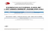 CONVOCATORIA CAS N° 07-2021-DREP-ADM.RR