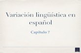 Variación lingüística en español