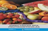 Directrices BPA frutihorticolAs