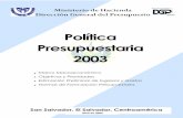 Política Presupuestaria 2003