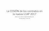 La CESIÓN de los contratos en la nueva LCAP 2017