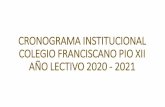 CRONOGRAMA INSTITUCIONAL COLEGIO FRANCISCANO PIO XII …