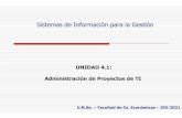 UNIDAD 4.1: Administración de Proyectos de TI
