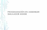 Programación en assembler Simulador MSX88